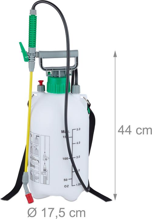 Immagine prodotto Relaxdays Spruzzatore a Pressione da 5 l, Irroratore (5 l)