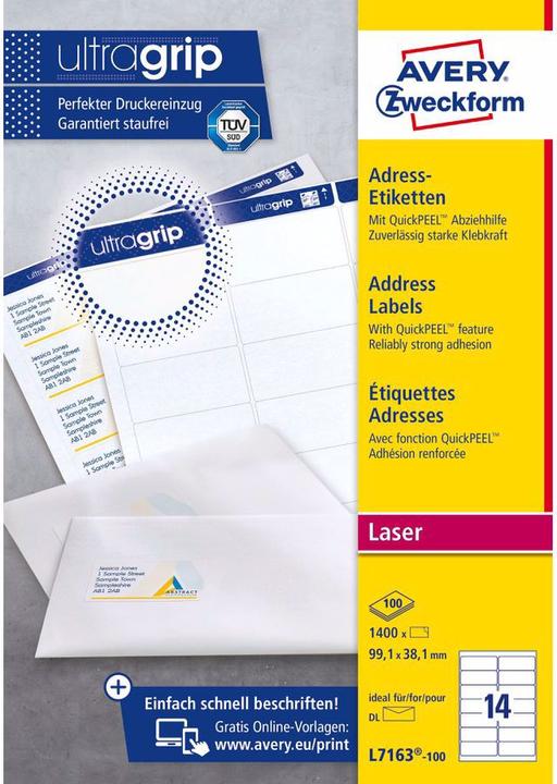 Image du produit Avery Étiquettes d'adresse L7163
