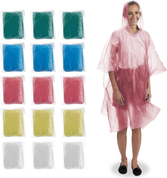 Immagine prodotto Relaxdays 15x poncho per la pioggia