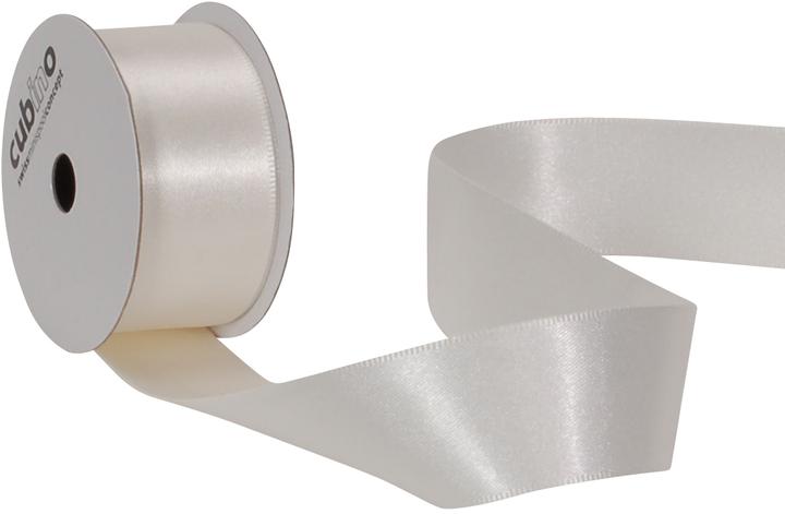 Spyk Satin ribbon Cubino 2082.107 25mmx4m bridal white (Gift ribbon, 1 x)