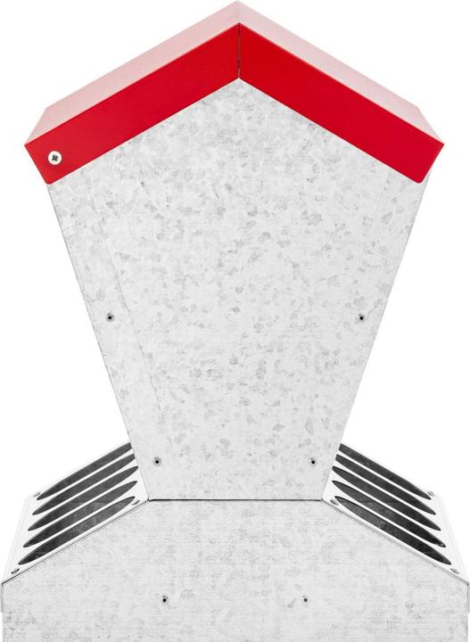 Produktbild Wiesenfield Futterautomat Huhn Hühnerfutterautomat Hühner Futterspender 12 kg rotes Dach