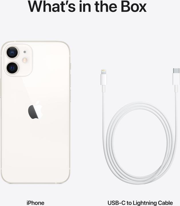 Actual product image Apple iPhone 12 mini (128 GB, White, 5.40", SIM + eSIM, 12 Mpx, 5G)