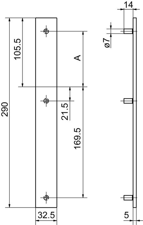 Immagine prodotto Glutz Segnaletica esterna per porte easyfix (Set di piastre per porte)