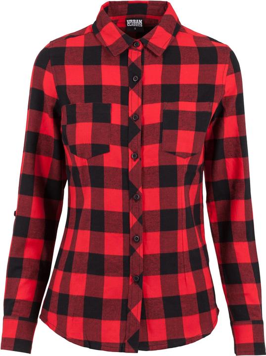 Actual product image Urban Classics Ladies Turnup Checked Flanell Shirt (S)