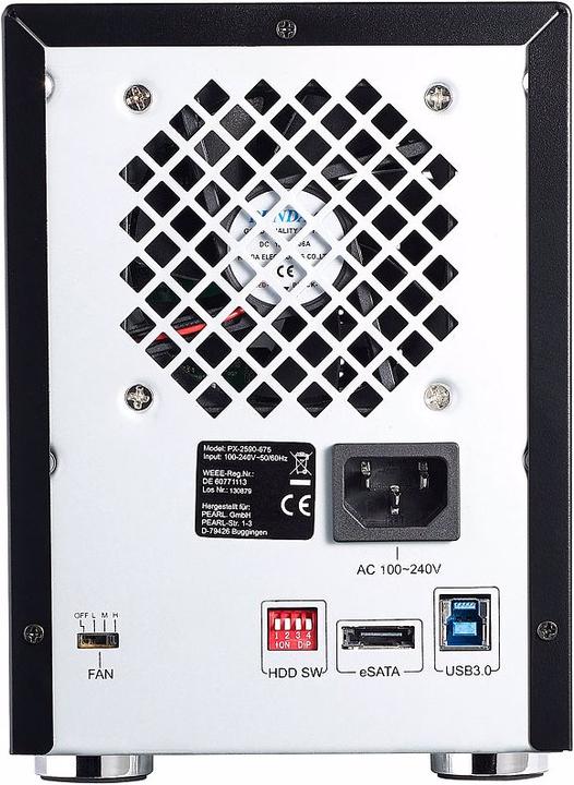 Actual product image Xystec 4-bay hard drive enclosure for 3.5" SATA (3.5")