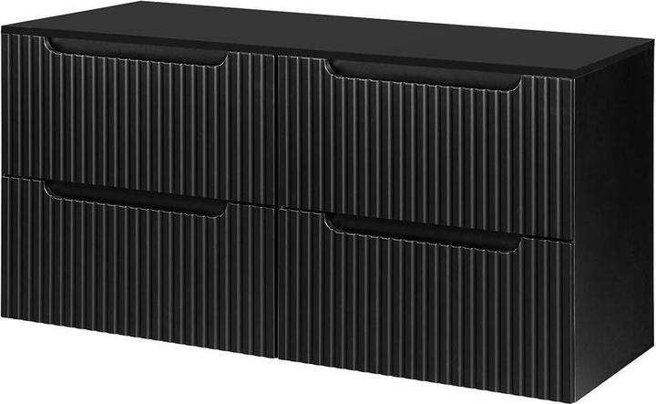 Produktbild En.Casa Waschtischunterschrank Skelbolu 120x60x40 cm Schwarz