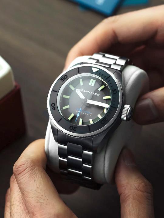 Immagine prodotto Spinnaker SP-5098-33 Orologio subacqueo automatico Picard Volcano Black 45mm 55ATM (Orologio sub)