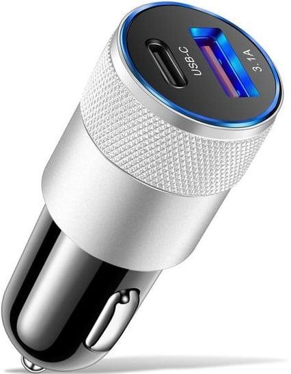 PhoneLook Doppel USB Zigarettenanzünder Adapter 15W 3.1A Power Delivery USB-A & USB-C