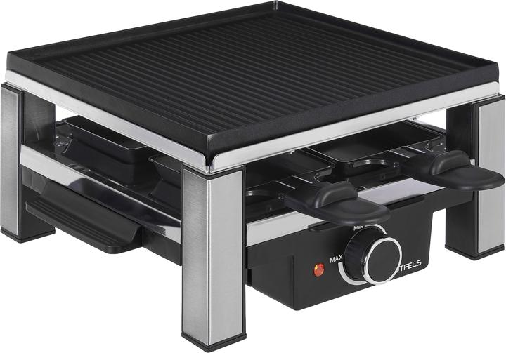 Actual product image Gutfels 4-pan RACLETTE 4010 For up to 4 people Non-stick coating Turnover plate S
