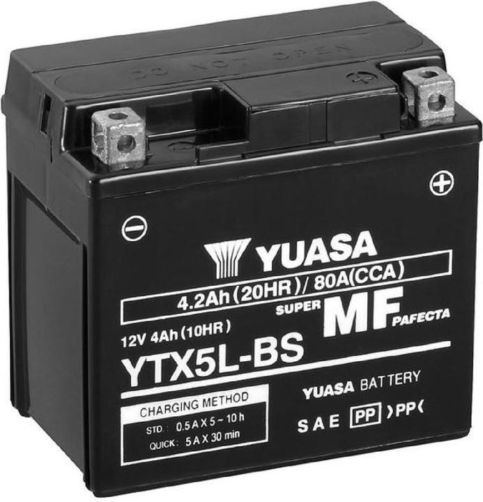 Actual product image Yuasa AGM Motorcycle Battery 12V 4.2Ah 80A (12 V, 4.20 Ah, 80 A)