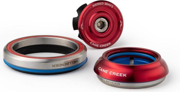 Actual product image Cane Creek Hellbender 70 Tapered headset, 1 1/8"-1.5", IS41/28.6/H9 | IS52/40, short, red