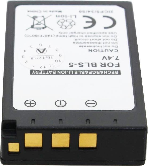 Produktbild AccuCell Akku Olympus BLS-5, E-P3, -PL1s, -PL2, -PL3 (Kamera Akku)