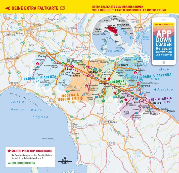 Produktbild Reiseführer Emilia-Romagna, Bologna, Parma, Ravenna (Deutsch, Sabine Oberpriller, Bettina Dürr, 2022)