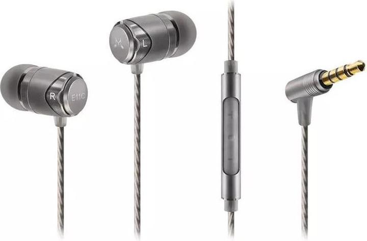 Produktbild SoundMagic E11C stalowy - słuchawki przewodowe (keine Geräuschunterdrückung, Kabelgebunden)