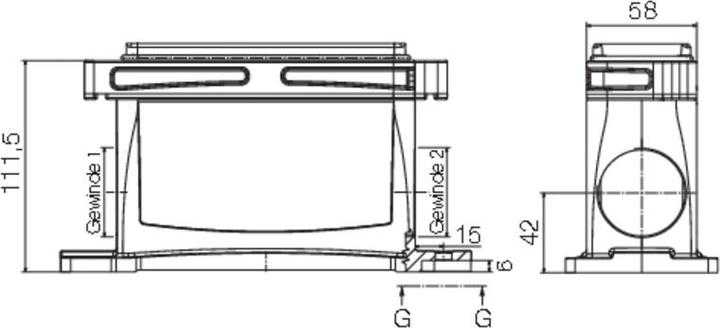Produktbild Weidmüller Sockelgehäuse HDC IP68 24B SS (Gehäuse)