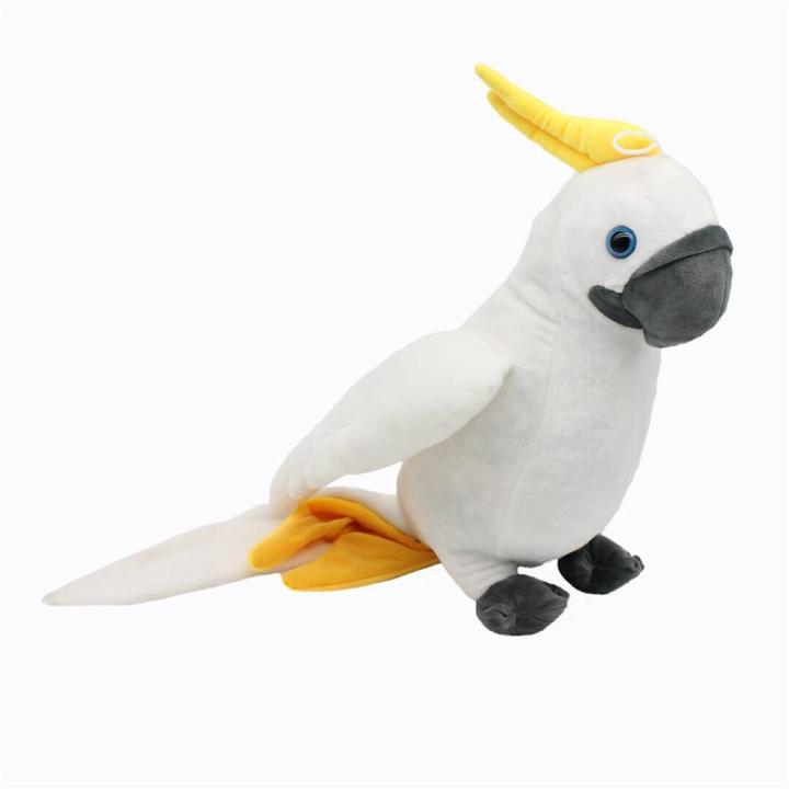 Tinisu Cockatoo cuddly toy parrot - 20 cm soft stuffed animal (20 cm)