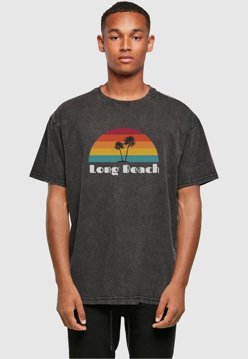 Actual product image Merchcode Long Beach X Acid Washed Heavy Oversize Tee - 112325 (L)