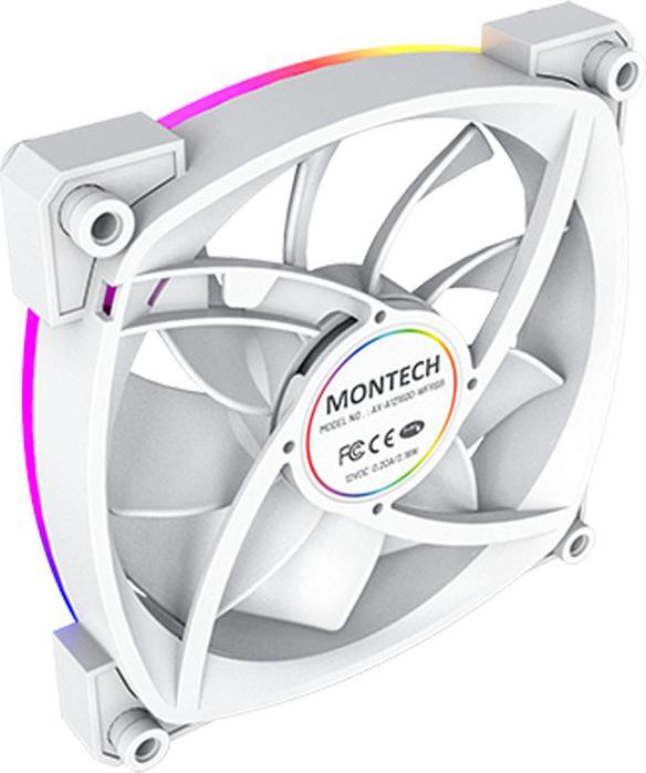 Produktbild Montech AX120 PWM ARGB Lüfter - 120mm, weiss (120 mm, 1 x)