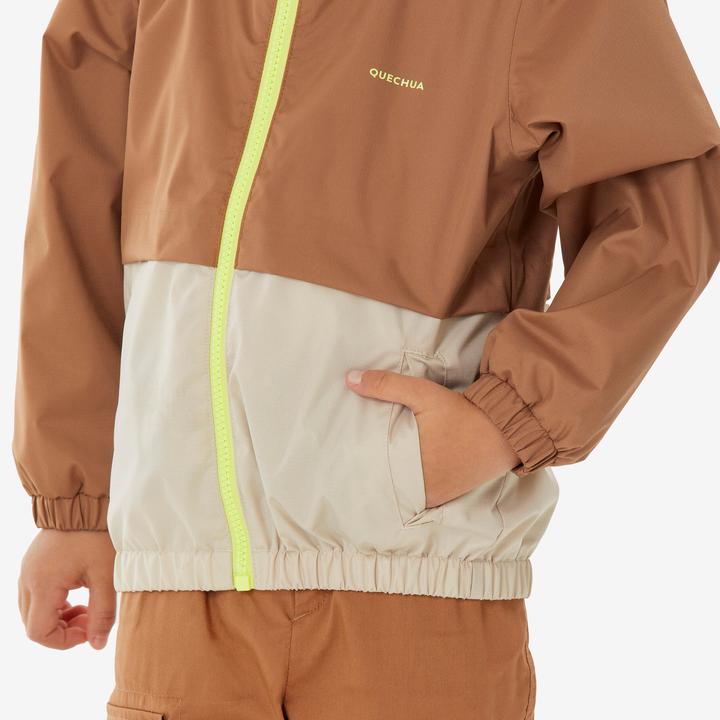 Actual product image Quechua Wanderjacke MH500 Kinder wasserdicht Gr. 92–122 braun