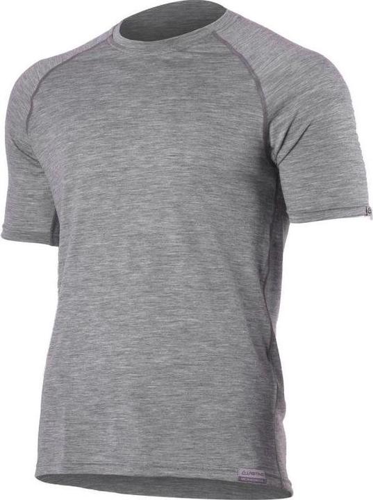 Lasting QUIDO Merinowolle Herren T-Shirt, 160gr - steingrau (S)