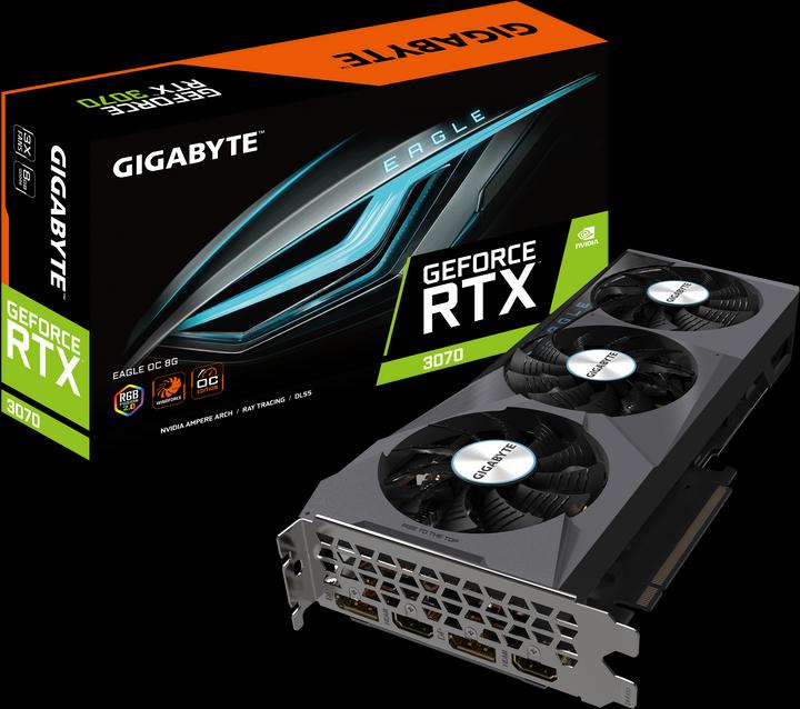 Image du produit Gigabyte GeForce RTX 3070 EAGLE OC (8 Go)