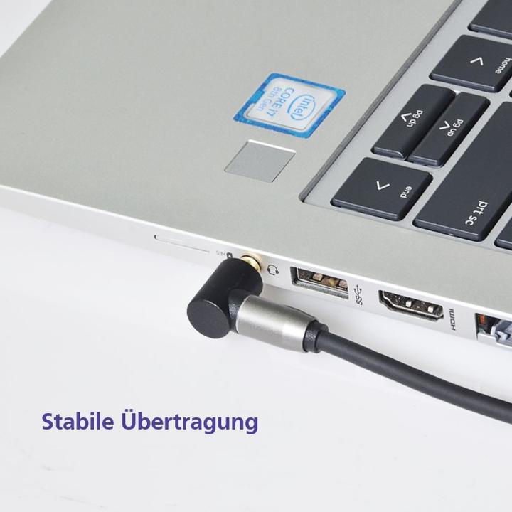 Produktbild Helos Anschlusskabel, Klinke 3,5mm Stecker/Stecker 90°, PREMIUM, 3,0m, schwarz Klinke 3,5mm St./Klinke 3 (3 m)