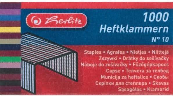 Produktbild Herlitz Heftklammer No.10 verzinkt 2 x 1000 Stück (2 x)