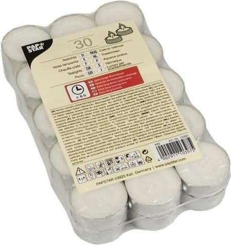 Papstar Lampade da tè - con una lunga durata di combustione h (30 pz.)