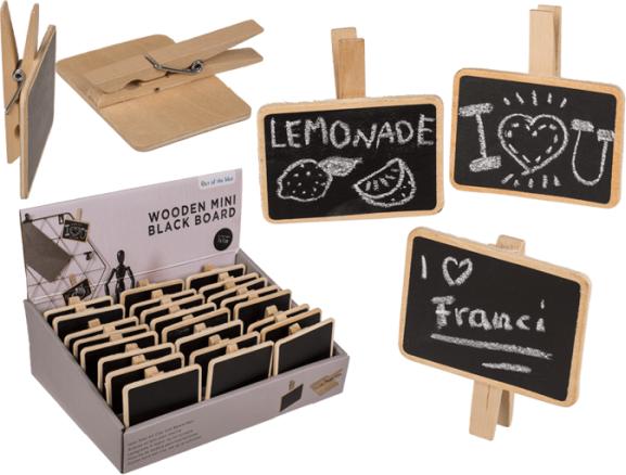 Image du produit Magni Tableau en bois Mini 7x7cm avec clip pour l'écriture (7 x 7 cm)