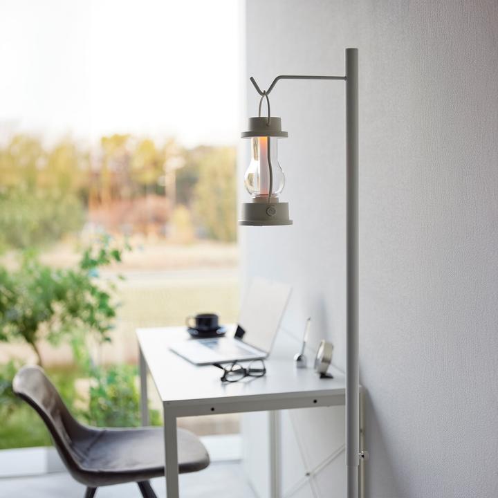 Actual product image Yamazaki TOWER height-adjustable lantern stand