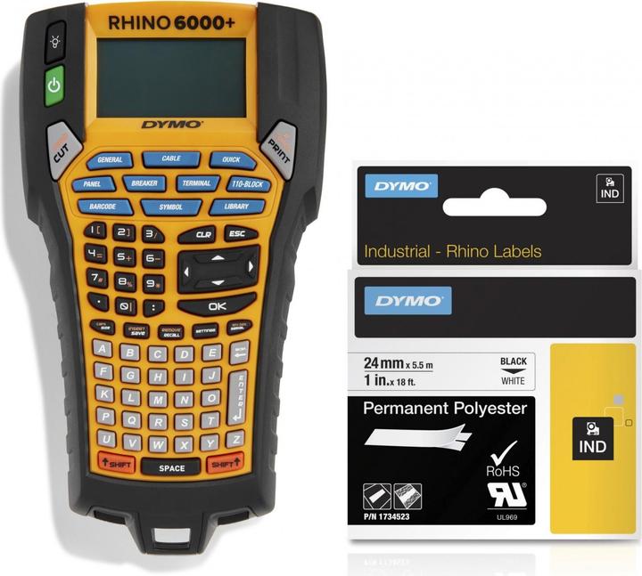 Produktbild Dymo Rhino ID1 Polyesterband, weiss (2.40 cm, Mehrfarbig)