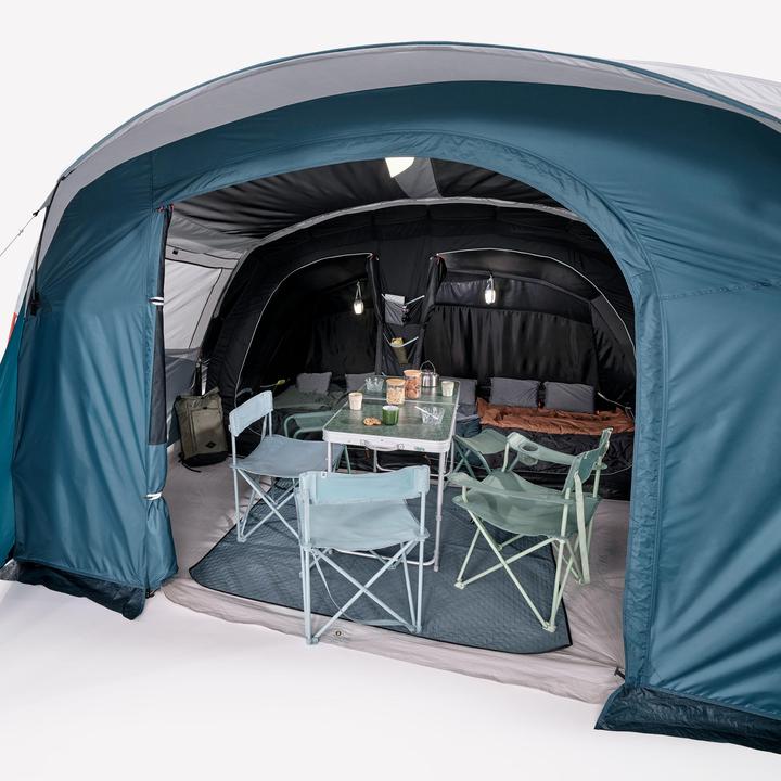 Immagine prodotto Quechua Tenda familiare con pali Fresh & Black - Arpenaz 5.2 per 5 persone 2 cabine (Tenda a tunnel, 16.70 kg, 5 persone)