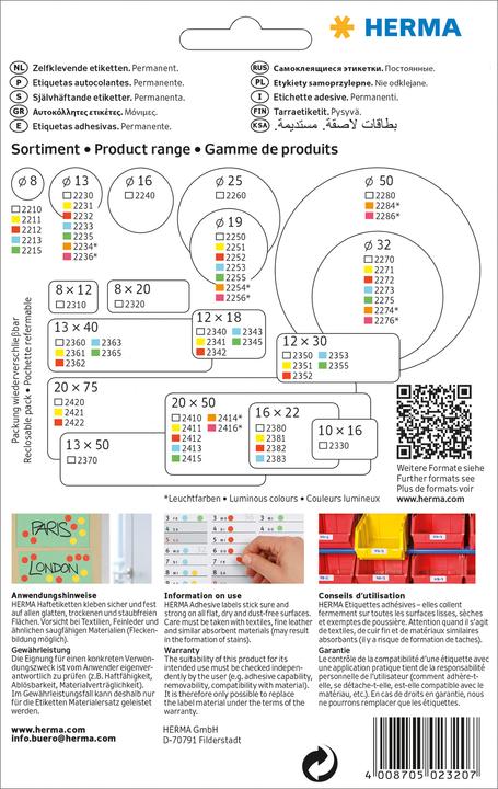 Image du produit HERMA Étiquettes à usage multiple