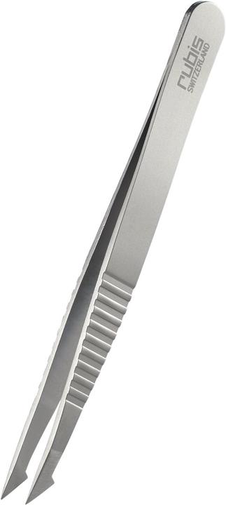 Rubis Pinzette mit Lupe, schräg, Inox