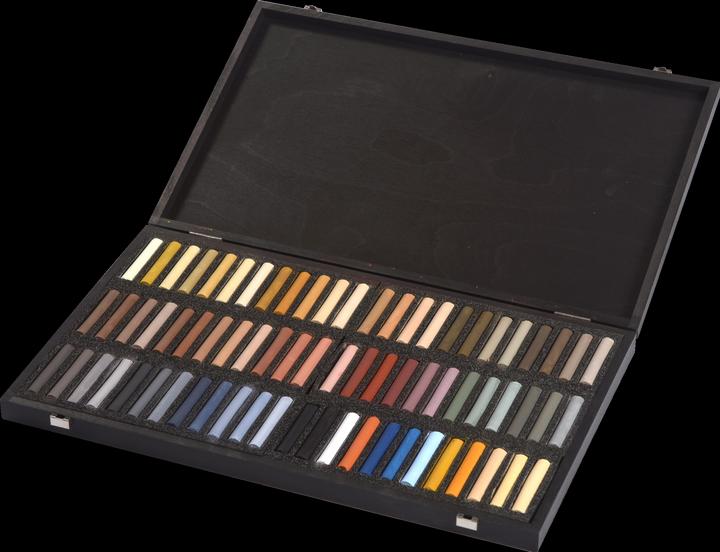 BlockX Coffret bois 72 Pastels - Paysage - Jaune azométhine (72 x)