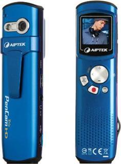 Aiptek PenCam Trio HD, Pocket HD-Camcorder, 4GB, Blau (3 x)