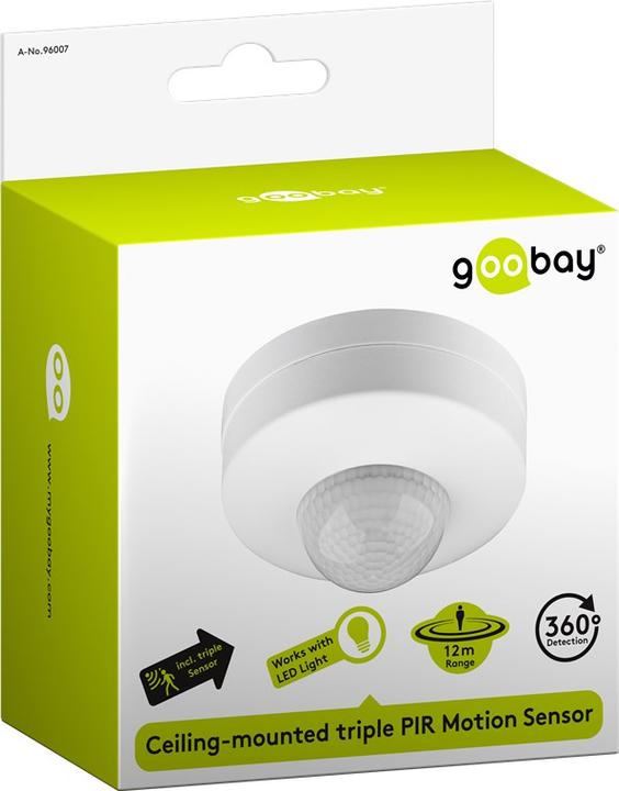 Actual product image Goobay Ceiling, wall PIR motion detector (12 m)