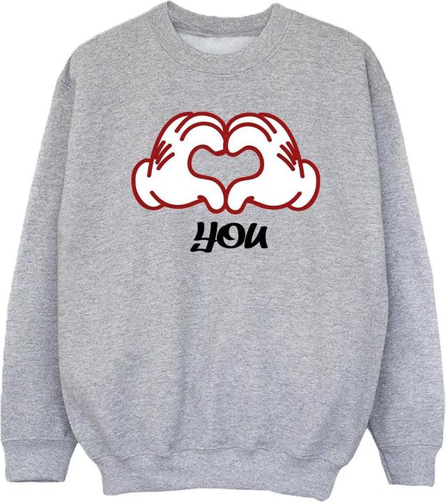 Disney Mickey Mouse Love You Hands Sweatshirt Mädchen (140, 146)