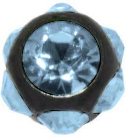 Bijouteria 1.2mm Piercing-Kugel (Chirurgenstahl 316L, PVD Beschichtung (schwarz), Premium Kristall)