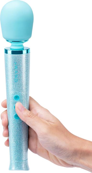 Actual product image Le Wand Petite All That Glimmers Rechargeable Vibrating Massager Blue