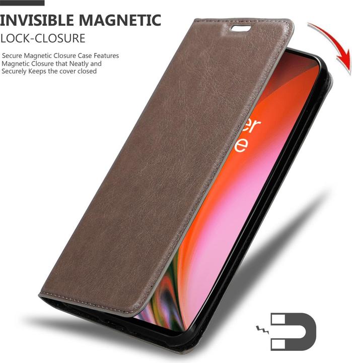 Immagine prodotto Cadorabo Libro Invis. Coperchio magnetico (OnePlus Nord 2 5G)