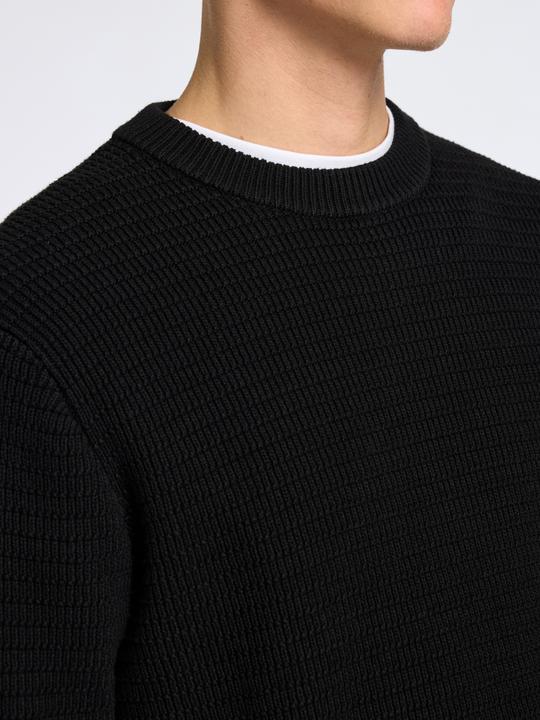Actual product image Selected Homme Slhtheo Ls Knit Structure Crew Neck (L)