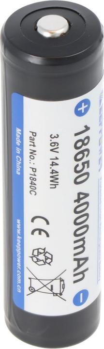 Produktbild Keeppower Akku 18650 4000mAh, 3,7V Li-Ion-Akku geschützt, Pluspol erhöht (18650, 4000 mAh)