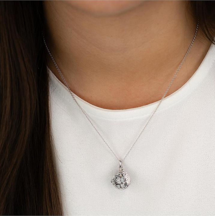Immagine prodotto Engelsrufer Collana Angelcaller con palla canterina e ali in argento (Argento 925, Ottone, 45 - 50 cm)