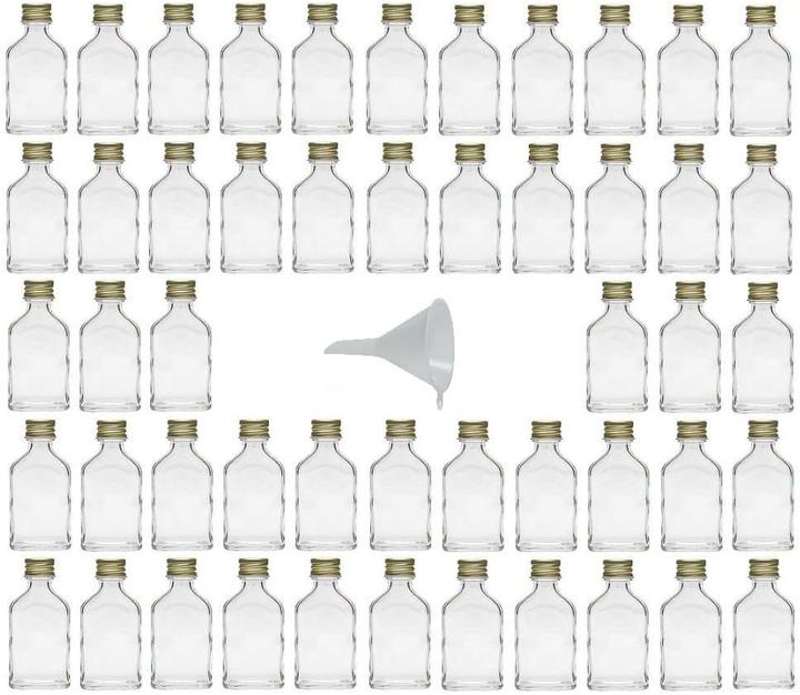 Produktbild Viva Haushaltswaren 50 Stück Mini-Glasflaschen mit Schraubverschluss (50 Stk., 0.02 l)