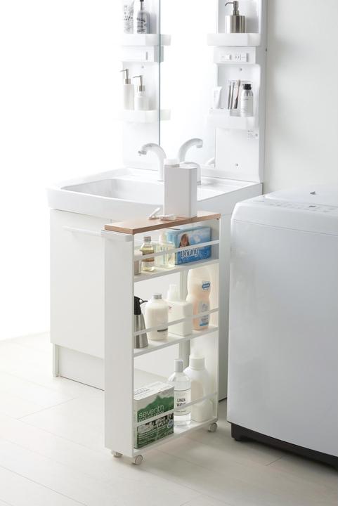 Productafbeelding Yamazaki Smalle trolley met houten plank TOWER