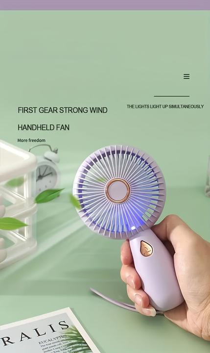 Immagine prodotto PhoneLook Kompakter tragbarer Mini USB Ventilator wiederaufladbar für Innen- und Aussenreisen