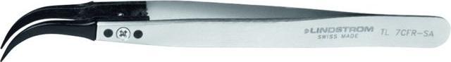 Actual product image Lindstrom Lindström TL 7CFR-SA ESD tweezers 7CF Flat, curved 130 mm