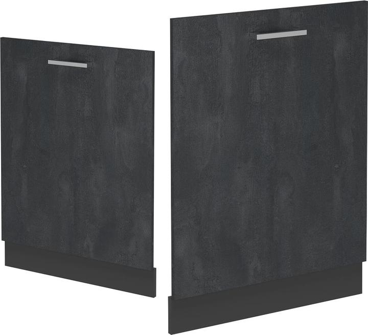 Produktbild Vichy Geschirrspülblende R-Line, Schwarz Beton/Anthrazit, 60 cm ohne Arbeitsplatte