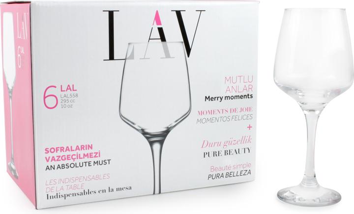 Actual product image Gurallar Artcraft White wine glass, 0.29L (29 cl, 6 Glasses, White wine glasses)